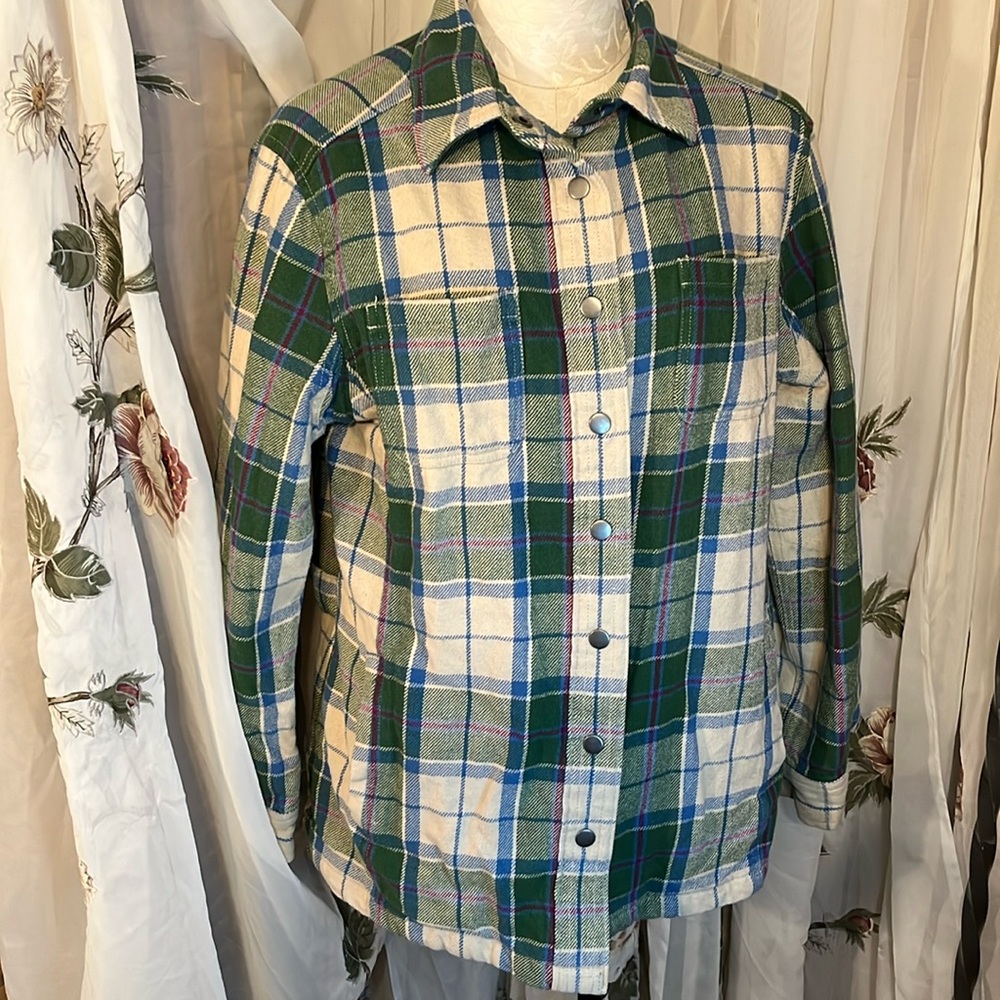 Duluth Trading Co. quilted liner plaid jacket
